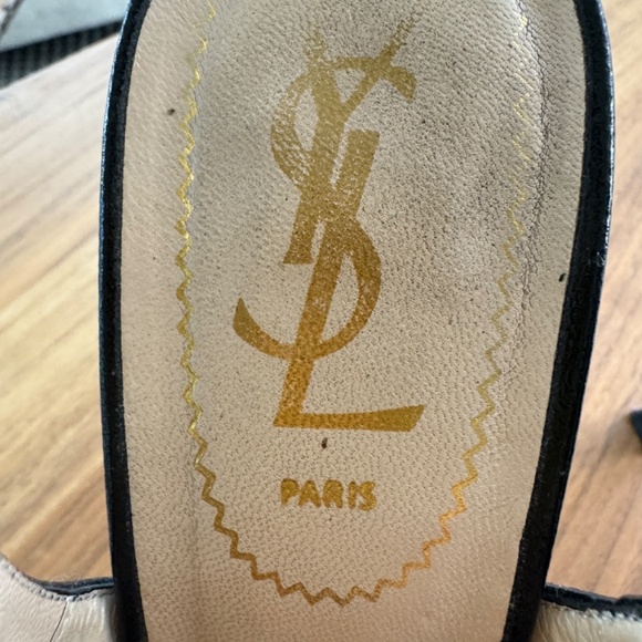 Yves Saint Laurent - Black, Platform, Sling Back Stiletto - Size 37 (US - 7) - Picture 7 of 10